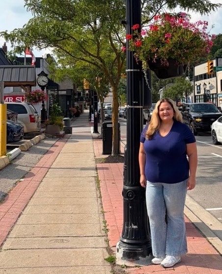 Carmela Palkowski on a Bolton street